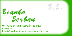 bianka serban business card