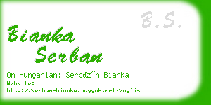 bianka serban business card